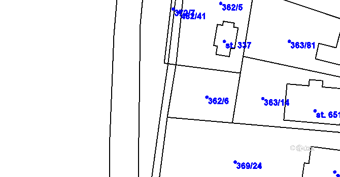 Parcela st. 482/21 v KÚ Husinec u Řeže, Katastrální mapa