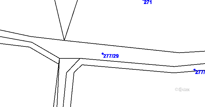Parcela st. 277/29 v KÚ Horouty, Katastrální mapa