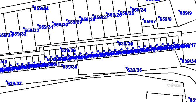 Parcela st. 299/4 v KÚ Husinec, Katastrální mapa