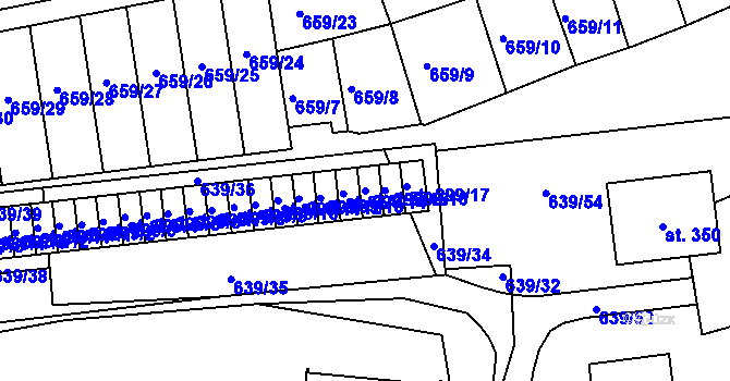 Parcela st. 299/15 v KÚ Husinec, Katastrální mapa