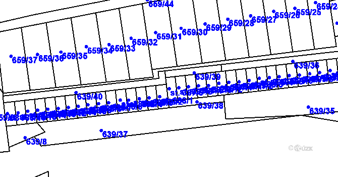 Parcela st. 387/6 v KÚ Husinec, Katastrální mapa