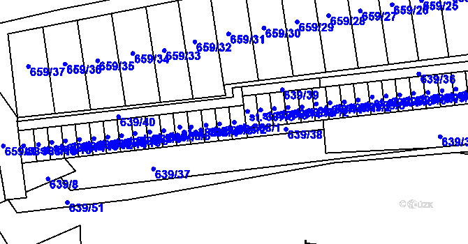 Parcela st. 388/1 v KÚ Husinec, Katastrální mapa