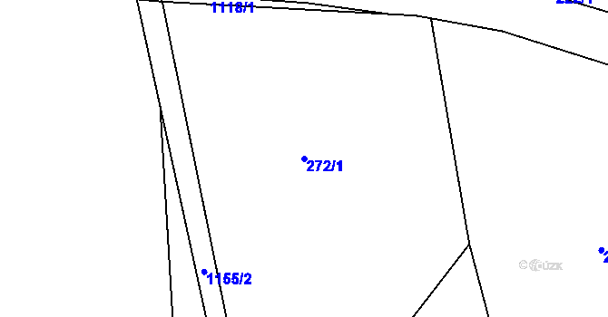 Parcela st. 272/1 v KÚ Husinec, Katastrální mapa