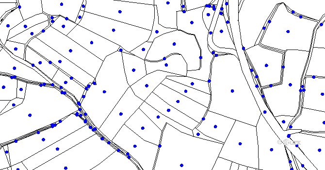 Parcela st. 688 v KÚ Husinec, Katastrální mapa