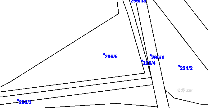 Parcela st. 296/5 v KÚ Husinec, Katastrální mapa