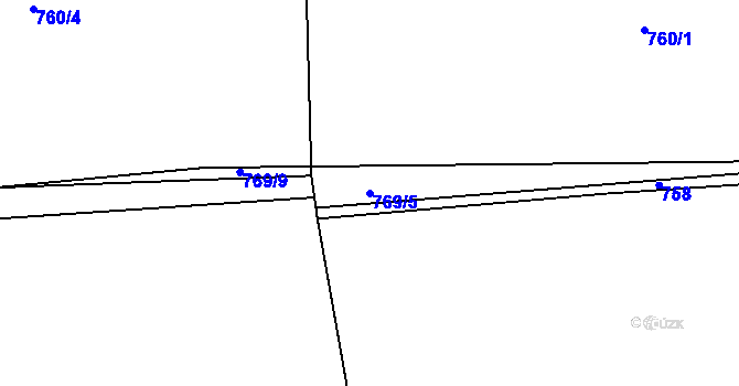 Parcela st. 769/5 v KÚ Husinec, Katastrální mapa