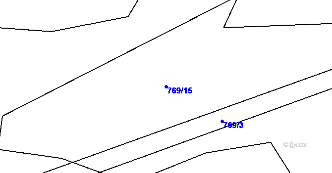 Parcela st. 769/15 v KÚ Husinec, Katastrální mapa