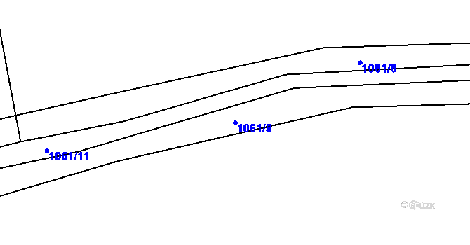 Parcela st. 1061/8 v KÚ Výrov u Husince, Katastrální mapa