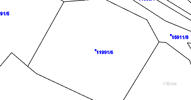 Parcela st. 11991/6 v KÚ Huslenky, Katastrální mapa