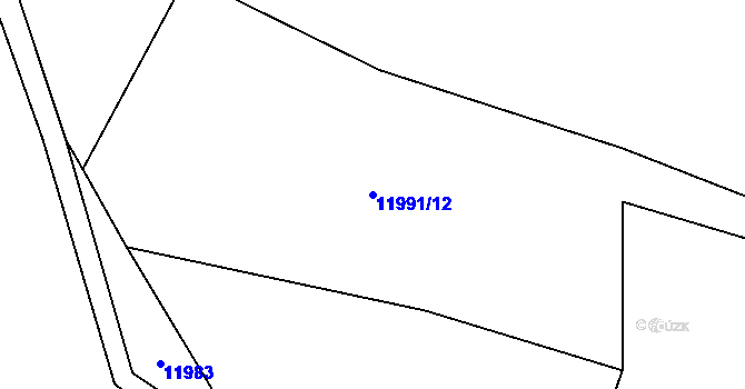 Parcela st. 11991/12 v KÚ Huslenky, Katastrální mapa