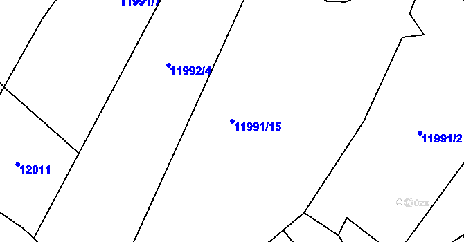 Parcela st. 11991/15 v KÚ Huslenky, Katastrální mapa