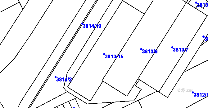 Parcela st. 3813/15 v KÚ Hustopeče u Brna, Katastrální mapa
