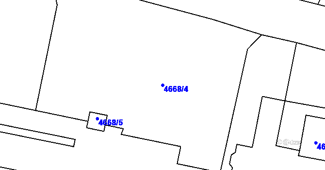 Parcela st. 4668/4 v KÚ Hustopeče u Brna, Katastrální mapa