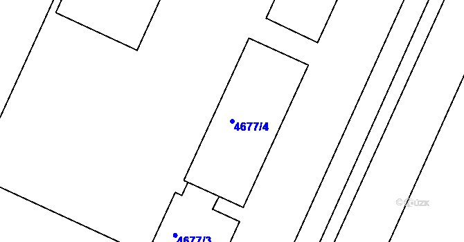 Parcela st. 4677/4 v KÚ Hustopeče u Brna, Katastrální mapa