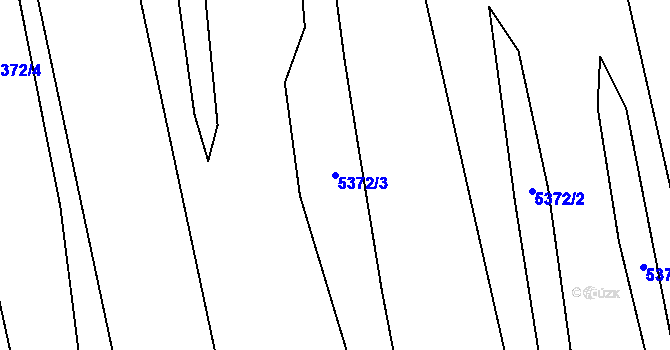 Parcela st. 5372/3 v KÚ Hustopeče u Brna, Katastrální mapa
