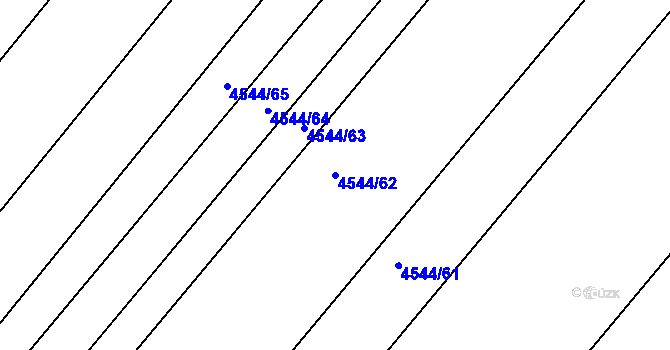 Parcela st. 4544/62 v KÚ Hustopeče u Brna, Katastrální mapa