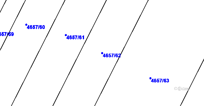 Parcela st. 4657/62 v KÚ Hustopeče u Brna, Katastrální mapa