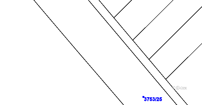 Parcela st. 3753/65 v KÚ Hustopeče u Brna, Katastrální mapa