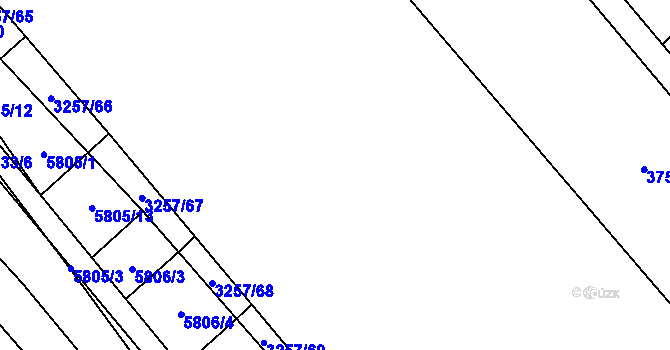 Parcela st. 3753/68 v KÚ Hustopeče u Brna, Katastrální mapa