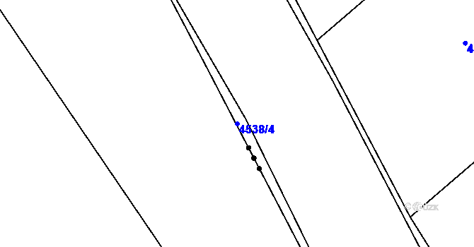 Parcela st. 4538/4 v KÚ Hustopeče u Brna, Katastrální mapa