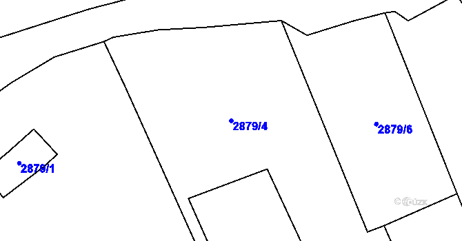 Parcela st. 2879/4 v KÚ Hustopeče u Brna, Katastrální mapa