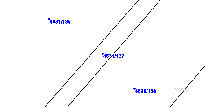 Parcela st. 4631/137 v KÚ Hustopeče u Brna, Katastrální mapa