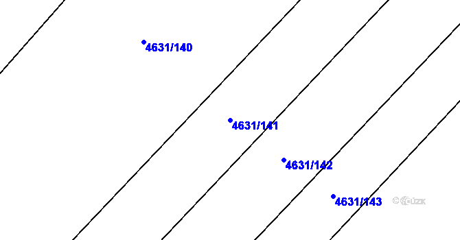 Parcela st. 4631/141 v KÚ Hustopeče u Brna, Katastrální mapa