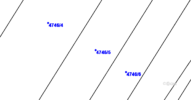 Parcela st. 4746/5 v KÚ Hustopeče u Brna, Katastrální mapa