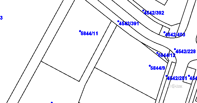 Parcela st. 4542/315 v KÚ Hustopeče u Brna, Katastrální mapa