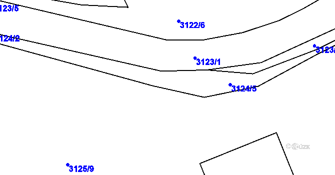 Parcela st. 3124/4 v KÚ Hustopeče u Brna, Katastrální mapa