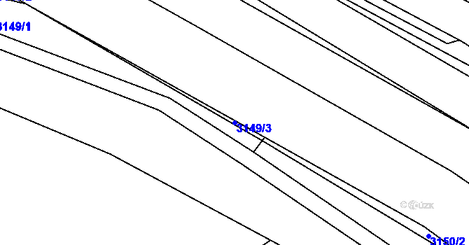 Parcela st. 3149/3 v KÚ Hustopeče u Brna, Katastrální mapa