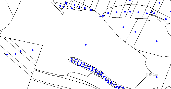 Parcela st. 1012/1 v KÚ Hustopeče nad Bečvou, Katastrální mapa