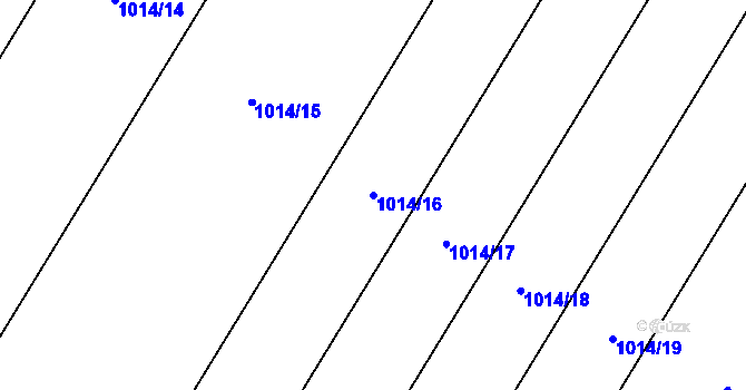 Parcela st. 1014/16 v KÚ Hustopeče nad Bečvou, Katastrální mapa