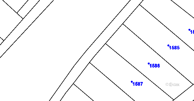 Parcela st. 704/33 v KÚ Huštěnovice, Katastrální mapa