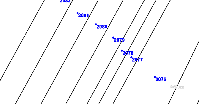Parcela st. 970/11 v KÚ Huštěnovice, Katastrální mapa