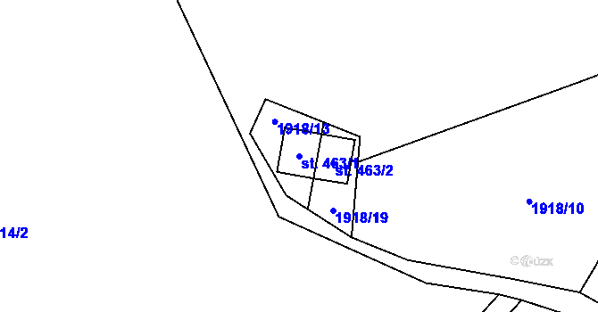 Parcela st. 463/1 v KÚ Solanec pod Soláněm, Katastrální mapa