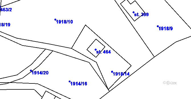 Parcela st. 464 v KÚ Solanec pod Soláněm, Katastrální mapa