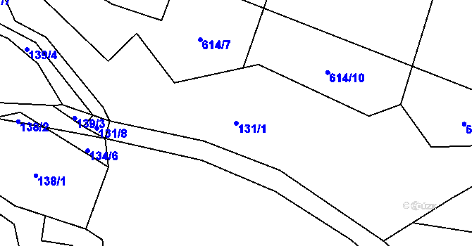 Parcela st. 131/1 v KÚ Solanec pod Soláněm, Katastrální mapa