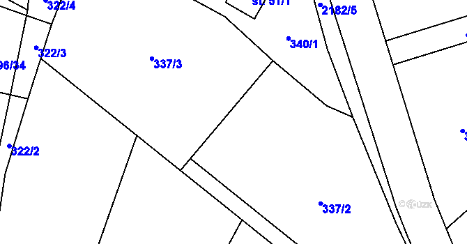 Parcela st. 337/3 v KÚ Solanec pod Soláněm, Katastrální mapa