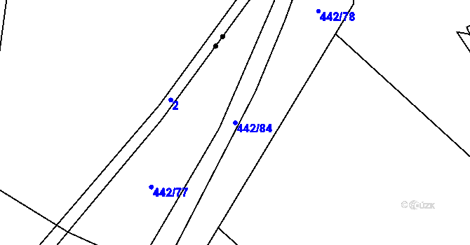 Parcela st. 442/84 v KÚ Solanec pod Soláněm, Katastrální mapa
