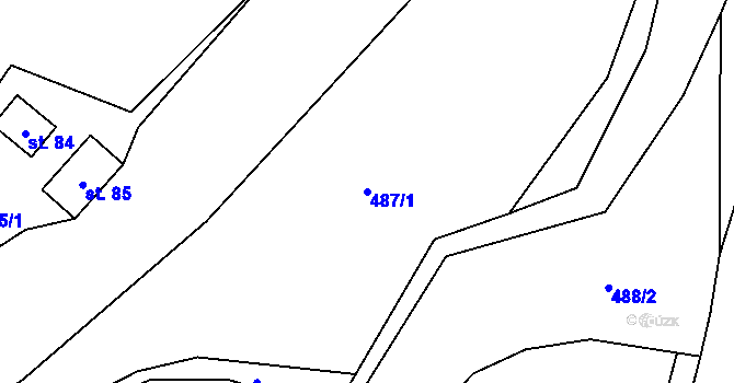 Parcela st. 487/1 v KÚ Solanec pod Soláněm, Katastrální mapa