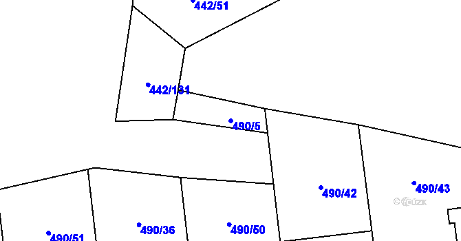 Parcela st. 490/5 v KÚ Solanec pod Soláněm, Katastrální mapa