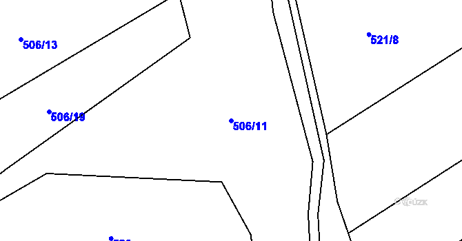 Parcela st. 506/11 v KÚ Solanec pod Soláněm, Katastrální mapa