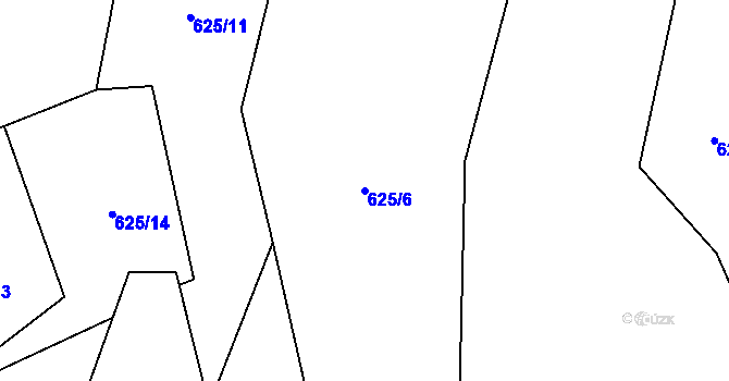 Parcela st. 625/6 v KÚ Solanec pod Soláněm, Katastrální mapa