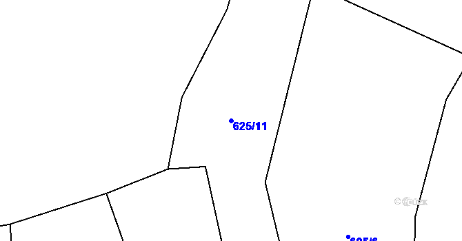 Parcela st. 625/11 v KÚ Solanec pod Soláněm, Katastrální mapa