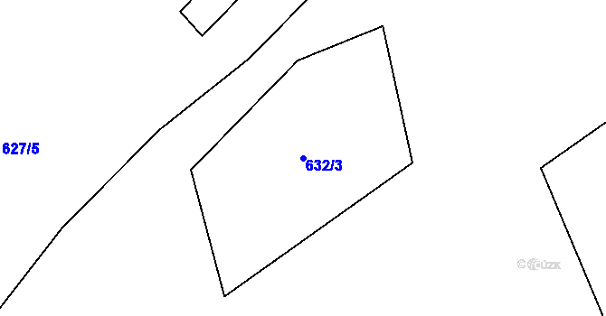 Parcela st. 632/3 v KÚ Solanec pod Soláněm, Katastrální mapa
