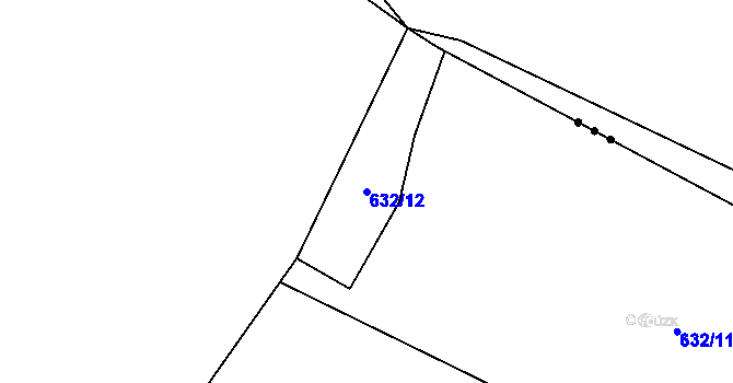 Parcela st. 632/12 v KÚ Solanec pod Soláněm, Katastrální mapa