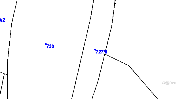 Parcela st. 727/8 v KÚ Solanec pod Soláněm, Katastrální mapa