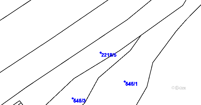 Parcela st. 2218/5 v KÚ Solanec pod Soláněm, Katastrální mapa