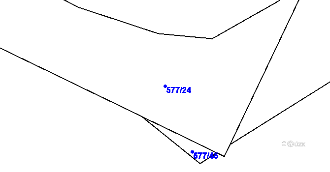 Parcela st. 577/24 v KÚ Solanec pod Soláněm, Katastrální mapa